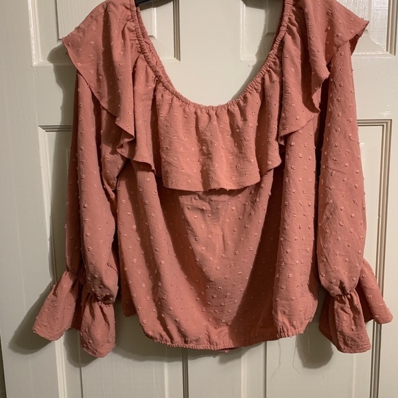 3/$28❤️❤️SHEIN Off the shoulder rose color size XL - Picture 6 of 6